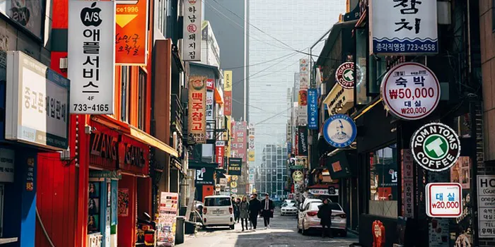 リルハイブリッド本場韓国の街並み