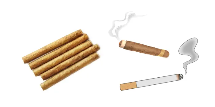 葉巻、シガリロ、紙巻きタバコとの違い