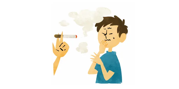 無意識にタバコの煙を人にかける