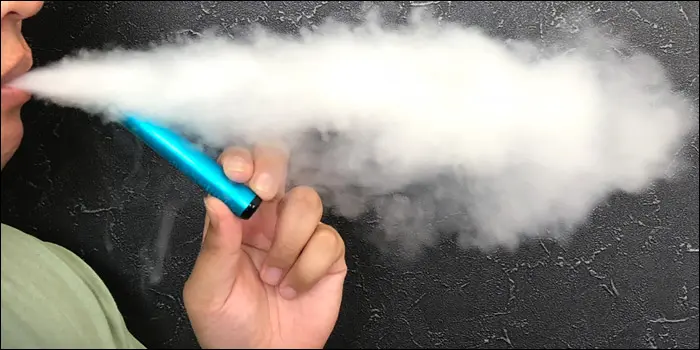 VuseGo(ビューズゴー)のミントアイスを吸った画像