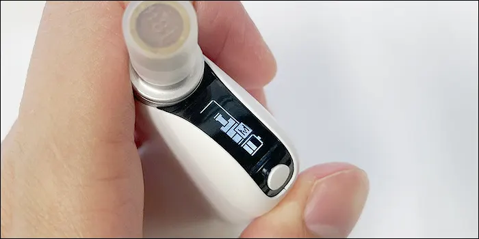 プルームテックプラスウィズのMモード設定時のディスプレイ表示