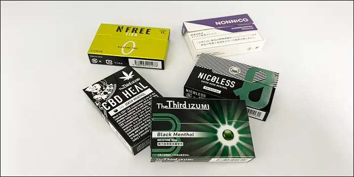 5種類のノンニコスティックブランド