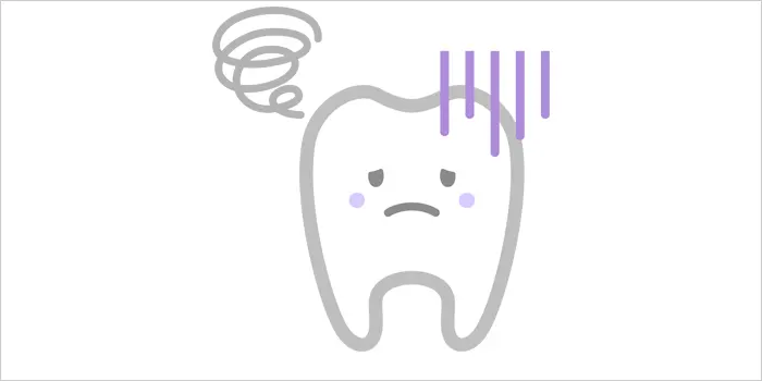 悲しんでいる歯のイラスト