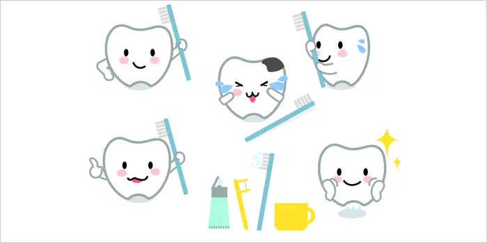 笑っている歯のイラスト