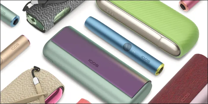 様々なアクセサリーを装着したアイコス