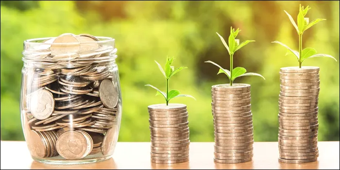 積み上がったコイン