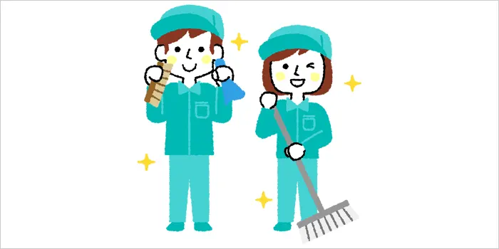 ハウスクリーニングスタッフのイラスト
