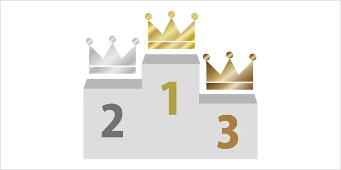 表彰台のイラスト