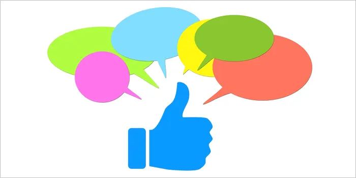 グーサインと吹き出しのイラスト