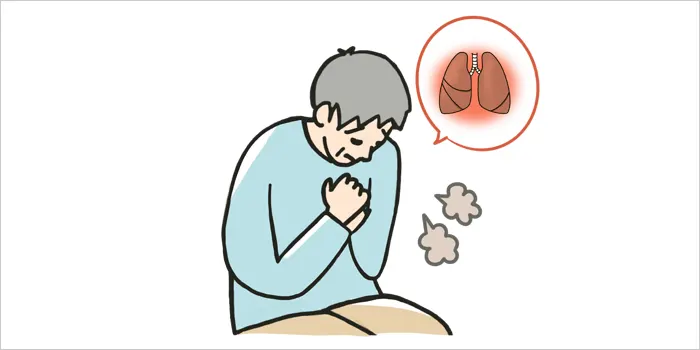 苦しそうにしている男性のイラスト