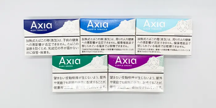 アクシアのフレーバー5種類の画像
