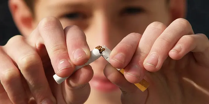 タバコを折る画像