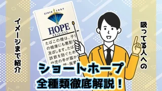 【2024年最新】ショートホープ全9種類の値段や吸ってる有名人を解説