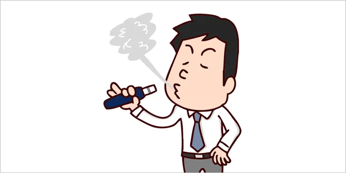 加熱式タバコを吸う男性