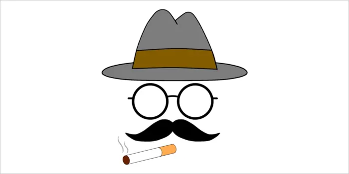 タバコを吸っているおじさんのイラスト