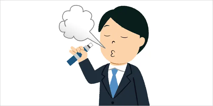 加熱式タバコを吸っている男性のイラスト