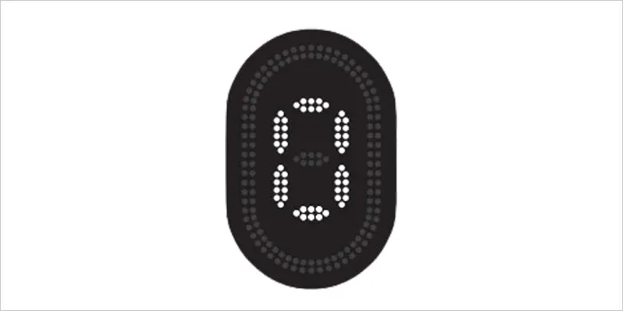 「0」の形の点灯・点滅している画像