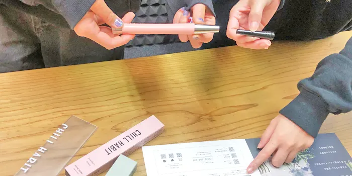 チルハビットの使い方を教えている画像