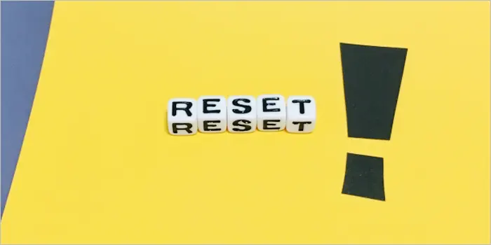 リセットの文字