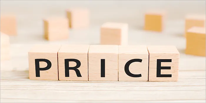 プライスと書かれたブロック