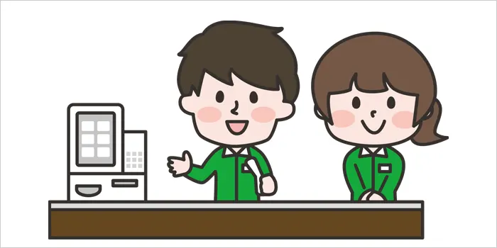 コンビニ店員のイラスト