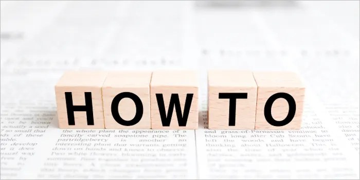 ハウツーと書かれたブロック